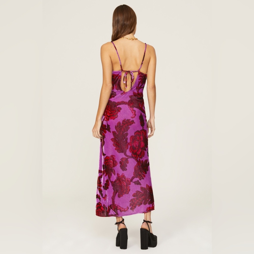 RHODE‎ Jemima Floral Velvet Maxi Dress Sz 10 - Picture 3 of 4